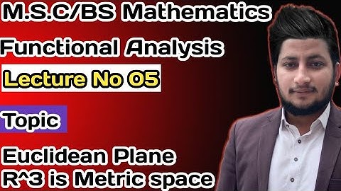 Euclidean Space R^3 & R^n in Functional Analysis, Urdu \ Hindi