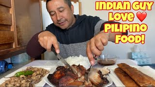 INDIAN GUY LOVE FILIPINO FOOD BOPIS BATANGAS STYLE AND GRILLED PORK BELLY + TURON MUKBANG