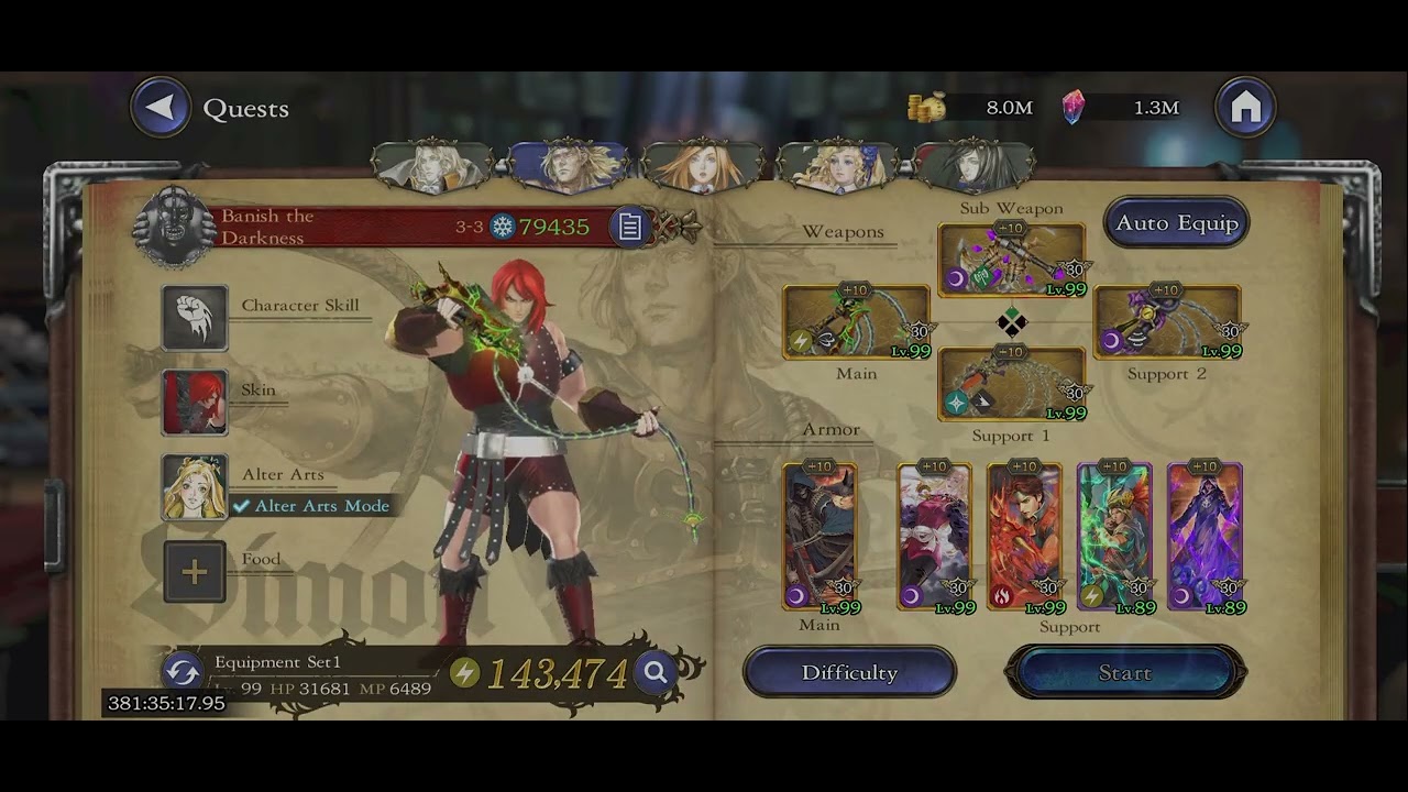 Castlevania: Grimoire of Souls (iOS) - Alter Arts Mode (Maria Renard ...