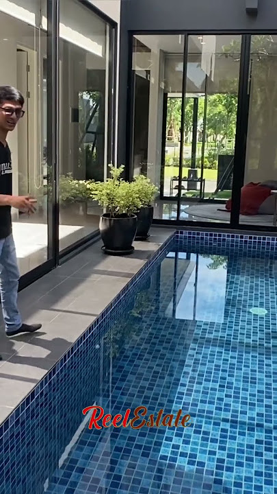 A Swimming Pool This Long Inside a House? #minimalisthome #affordablehome #homedesign #hometour