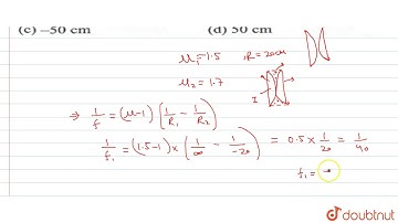 Two identical thin planoconvex glass lenses (refractive index `1.5)` each having radius of c