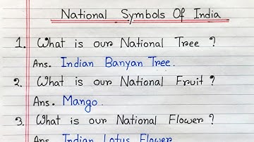 National symbols of India | Indian national symbols in English | National symbols GK questions