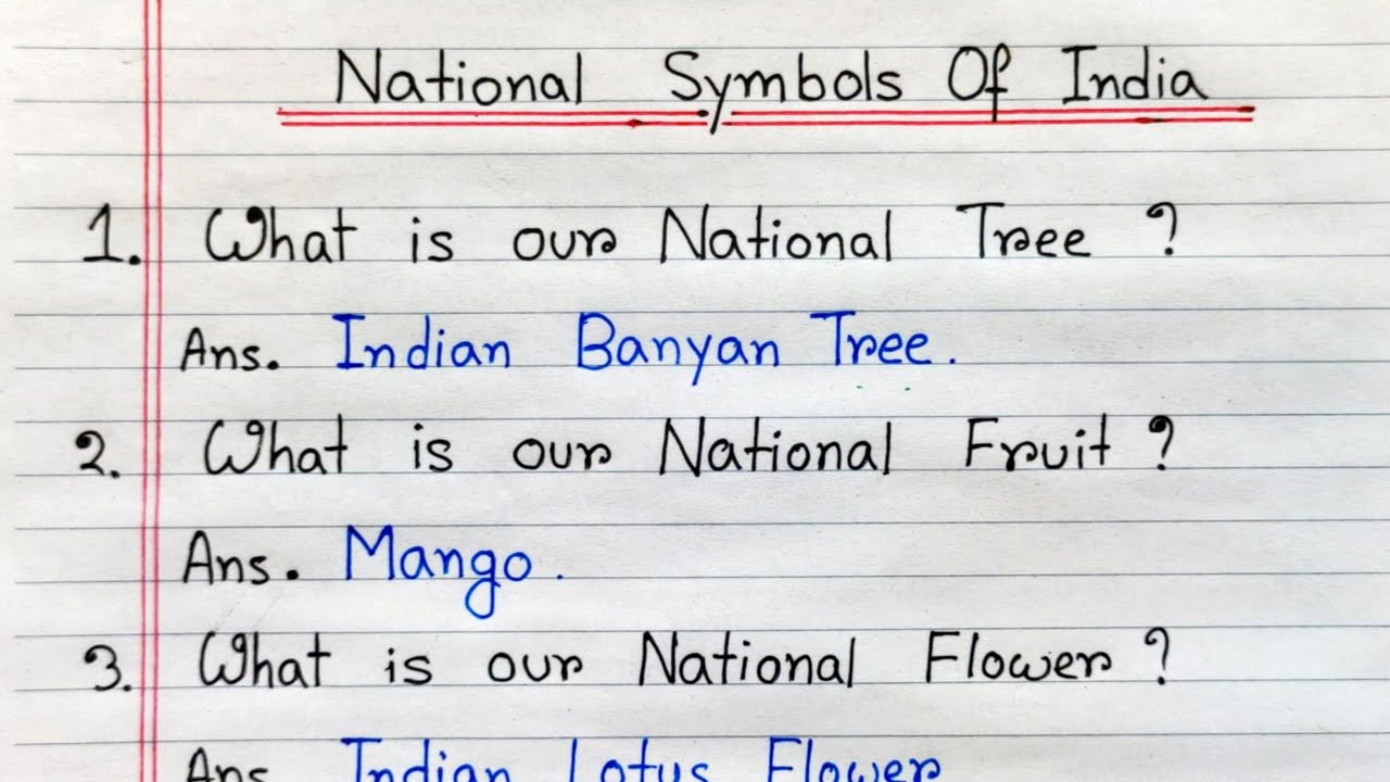 National symbols of India | Indian national symbols in English ...