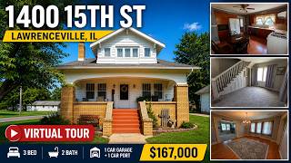 🏡 Virtual Tour | 3 Bed, 2 Bath Home w/ 1-Car Garage + 1 Carport Combo | $167,000 | Lawrenceville, IL
