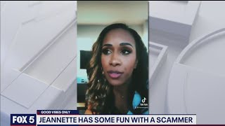 News Anchor Reyes turns tables on phone scammer trying to get her credit card information | FOX 5 DC