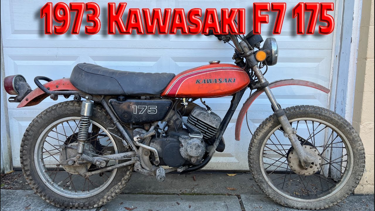 Crusty 1973 Kawasaki 175 sitting since the mid 80s. Let's get this
