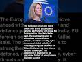EU, India Boost Defence Ties #shorts #india #indiaeu