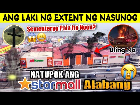 NAKAKAPANLUMO KITA ANG TUPOK ? STARMALL ALABANG AKA METROPOLIS ALABANG NASUNOG NA | Aerial View