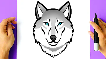 Como desenhar a cabeça de um lobo?