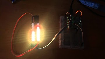 teensy with adafruit neopixel stick showing traktor vu levels.