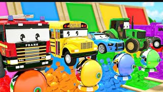 Many Kids songs - Car Painting and jumping off a slide - Baby Nursery Rhymes & Kids Songs