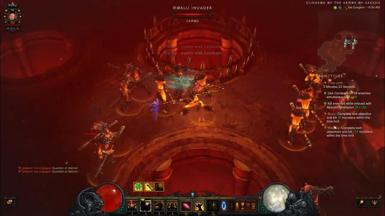 Diablo III Season 29 Armor of Akkhan Set Dungeon Mastery Crusader YouTube
