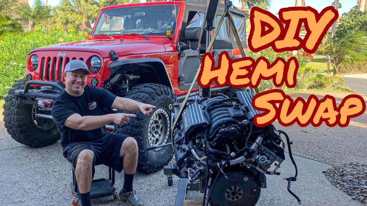 Jeep Wrangler HEMI V8 Swap  - YouTube