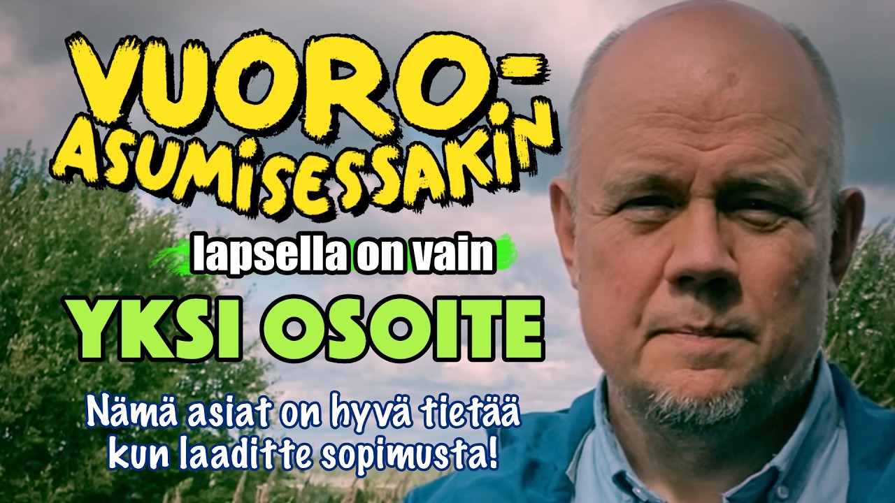 Vuoroasumisessakin lapsella on vain yksi osoite – Nämä asiat on hyvä tietää kun laaditte sopimusta!