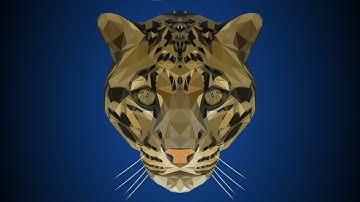 Clouded leopard Low Poly Speed Art