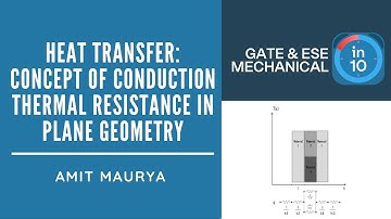 Heat Transfer: Concept of conduction thermal resistance in plane geometry | Amit Maurya