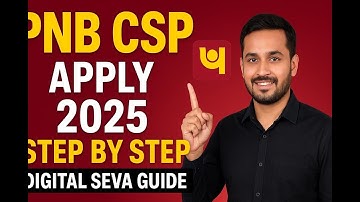 PNB CSP Apply Step by Step 2025 Latest Digital Seva Guide