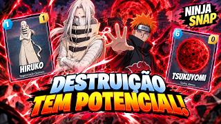 ⚔️ TESTING THE DESTRUCTION DECK! Hiruko + Tsukuyomi 🔥 - Ninja Snap screenshot 1