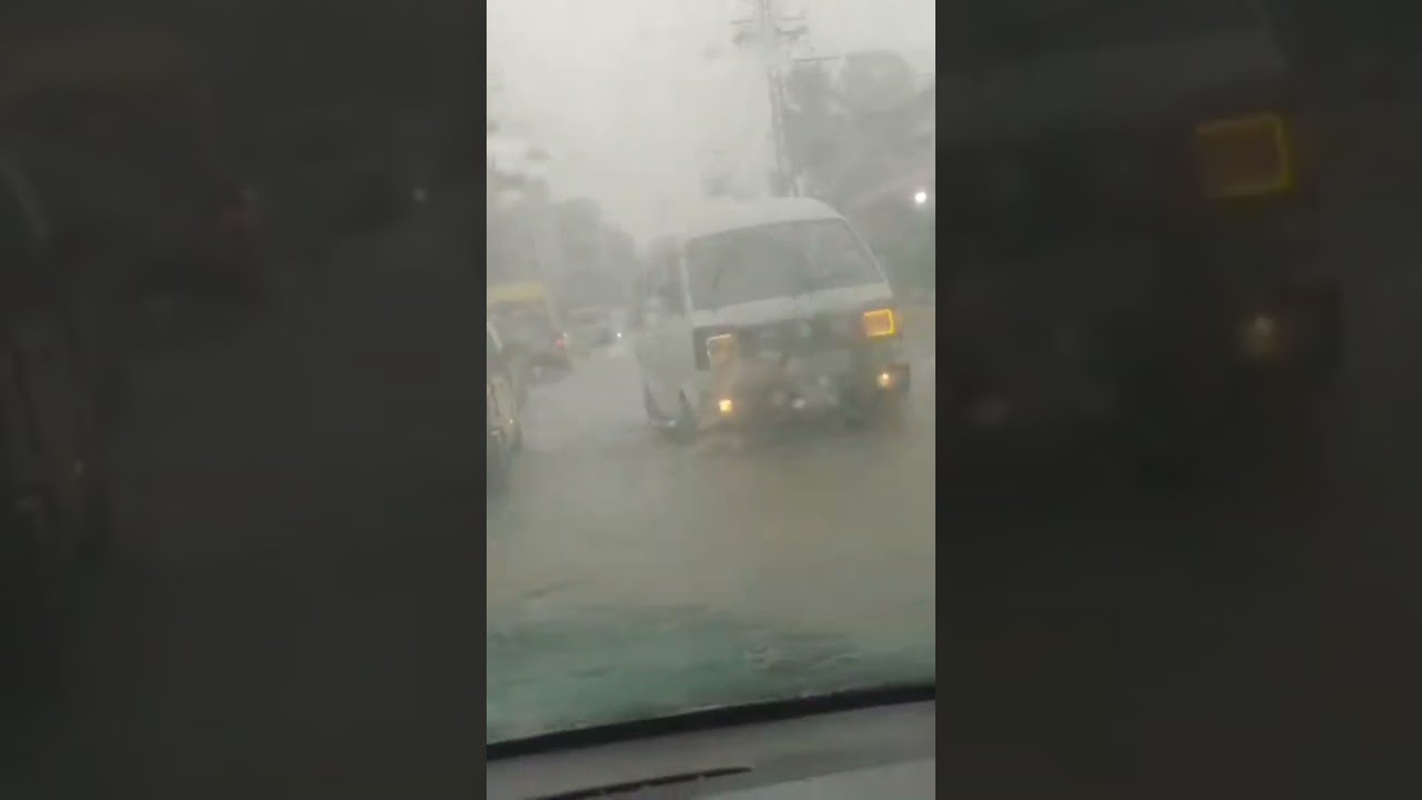 Punjab chowk Mansehra traffic jam in heavy rain