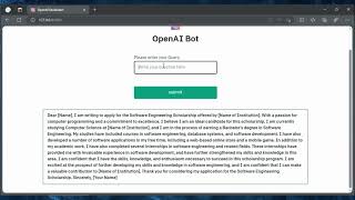 OpenAI | Chat GPT | Bot | Python | Flask | Integration