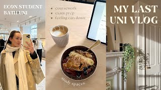 my last uni vlog! 🎧🧋 coursework, new study spaces, feeling run down | vlog 044