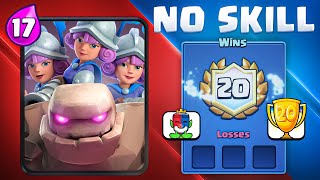 I Got 20 Wins w/ the Biggest *NO SKILL* Deck in Clash Royale History! 😱