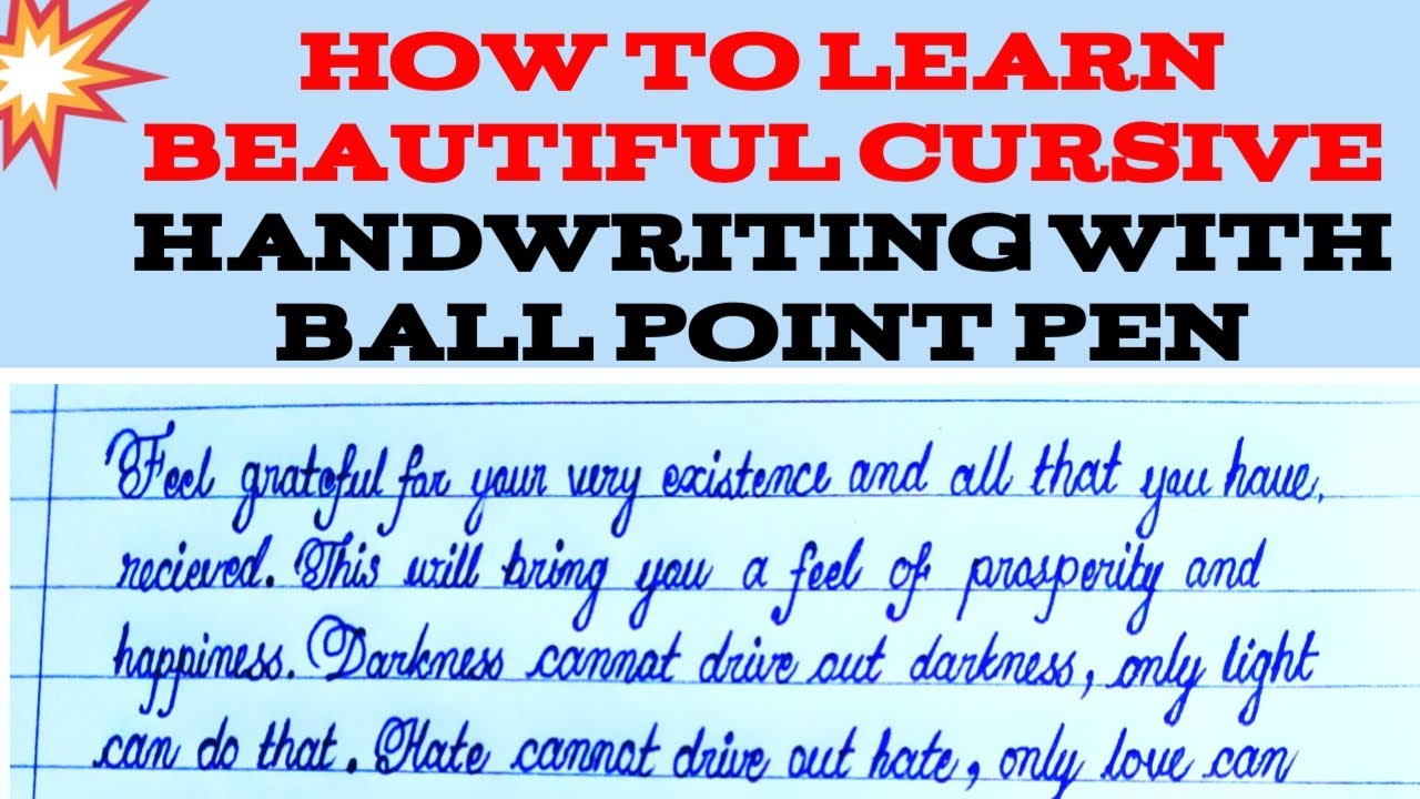 Cursive handwriting/Learn beautiful printed clean cursive writing ...