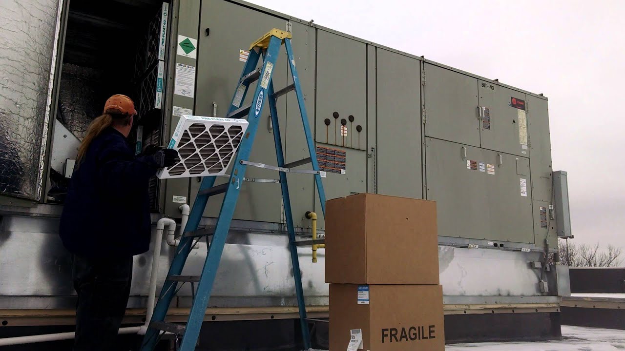 Trane voyager filter change part 1 YouTube