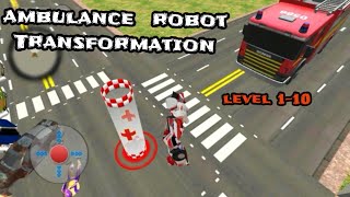 🚑 ambulance robot transformation level 1-10 #city rescue gameplay #millionaire gameplay #Technomast screenshot 3