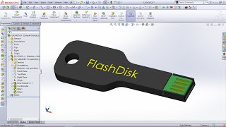 SolidWorks -  Tutorial USB Memory modelling #3