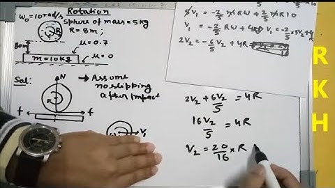 Rotational Mechanics(Angular impulse equation in collision of rotating sphere on plate)