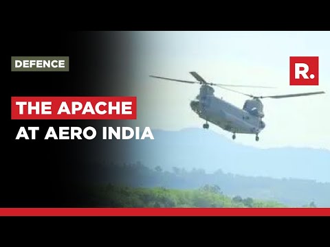 Mega Push To Aatmanirbhar Bharat: Apache Attack Helicopters On Display At Aero India 2023