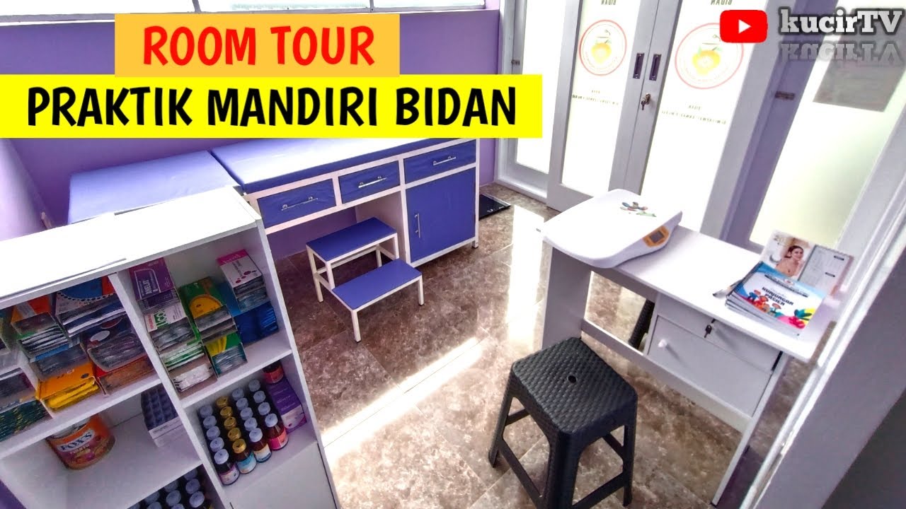 Room tour ruang praktik mandiri bidan dilahan sempit dan terbatas - YouTube