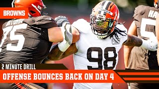 Offense Bounces Back on Training Camp Day 4 | 2 Minute Drill
