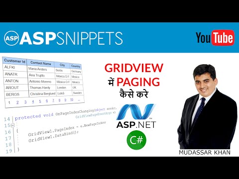 Hindi | Implement Paging in ASP.Net GridView in Code Behind using C#