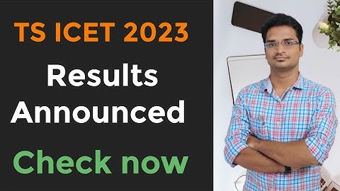 TS ICET 2023 Results Out | మీ Rank check చేసుకోండి | Link in description
