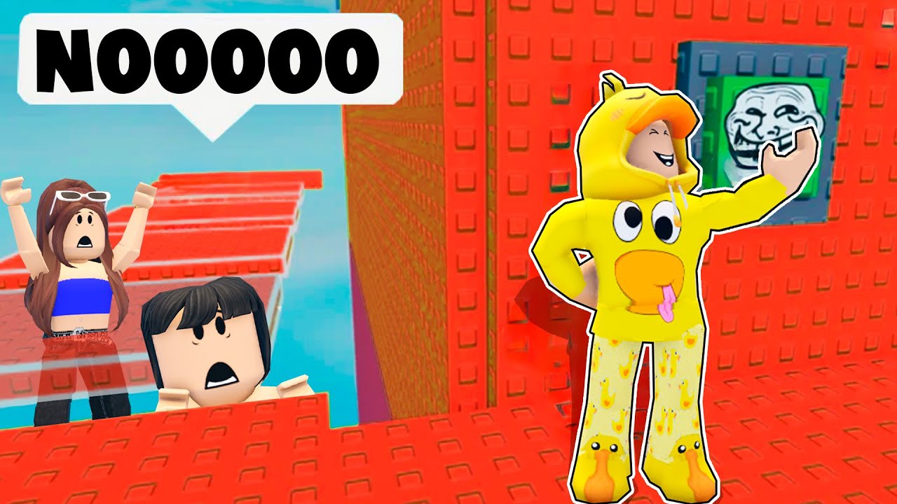 TROLLEANDO A MELINA Y A MI BEBÉ EN LA TORRE TÓXICA EN ROBLOX!