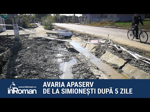 Avaria ApaServ de la Simionești după 5 zile