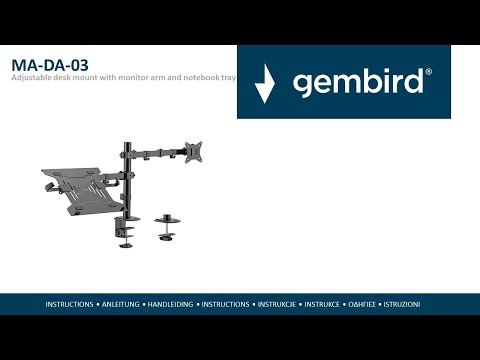 Кронштейн для монітора та ноутбука 17-32" Gembird MA-DA-03 — MiniLavka, видео 1