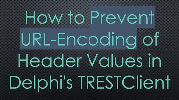 How to Prevent URL-Encoding of Header Values in Delphi