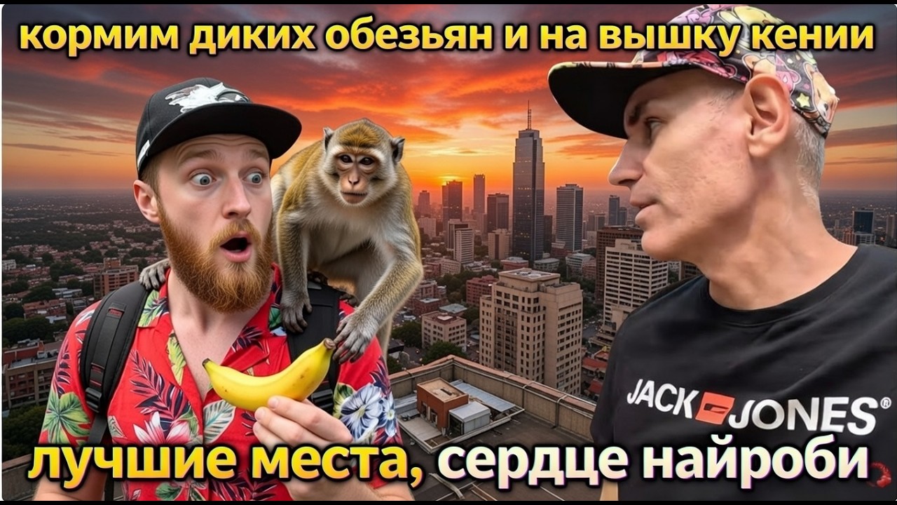 КОРМИМ ДИКИХ ОБЕЗЬЯН И ВРЫВАЕМСЯ НА КРЫШУ С ВИДОМ НА ВСЮ КЕНИЮ 🔥 ЛУЧШИЕ МЕСТА СЕРДЦЕ  НАЙРОБИ