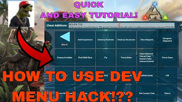 How To Use dev menu | QUICK AND EASY TUTORIAL!
