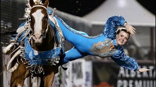 Shelby Pierson & Piper Yule Trick Riding at the Armstrong IPE and Stampede 2022