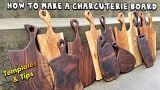 How to Make a Charcuterie Board: Templates, Wood Selection, Finish Options, \& More
