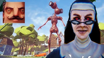 Hello Neighbor - My New Neighbor Evil Nun Maze Act 2 Random Gameplay Walkthrough