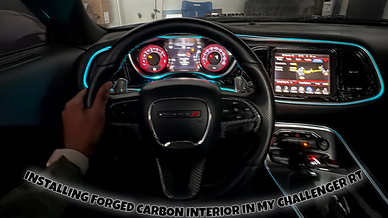 INSTALLING FORGED CARBON INTERIOR IN MY CHALLENGER RT 