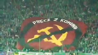 Anti Communist Flag Flown By Polish Football Fans