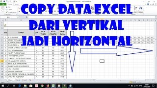 Cara copy data di excel dari posisi vertikal jadi horizontal atau
sebaliknya 1. blok yang akan dicopy 2. klik kanan lalu copy, bisa juga
langs...