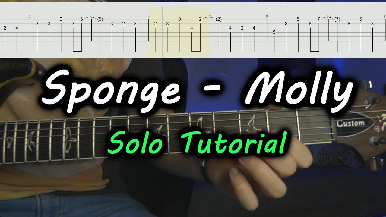 Sponge Molly [ SOLO Tutorial w/TABS ] YouTube