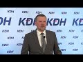 TK podpredsedu KDH Téma: Vyjadrenie KDH ku kauze Očistec